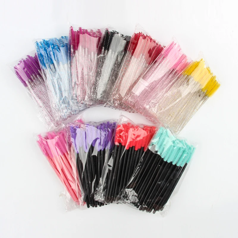 5/25/50pcs Mascara Wands Applicator Cosmetics Eyelash Brush Comb Crystal Eyelash Brushes Makeup Beauty Eye Brush
