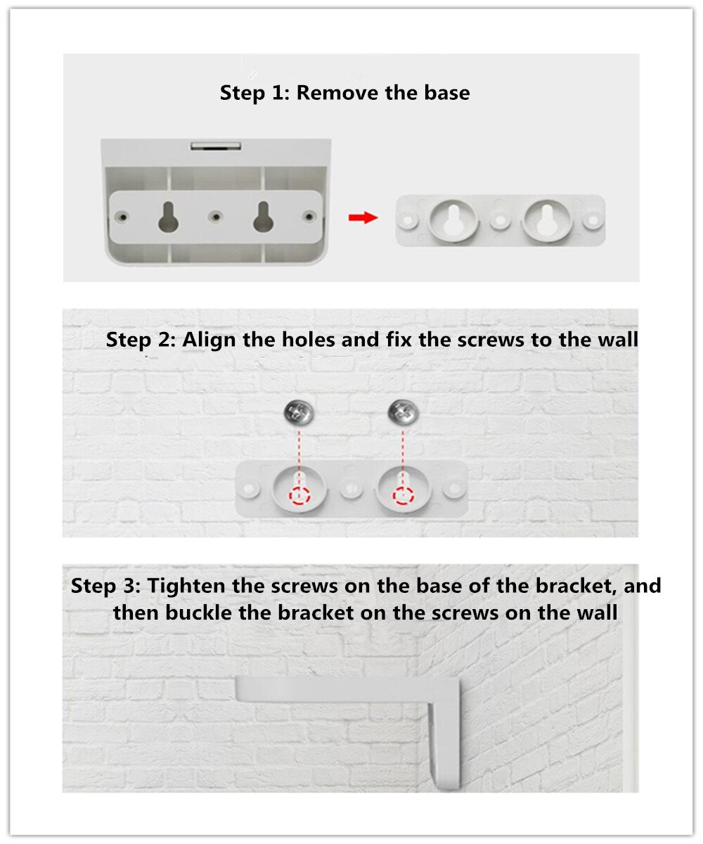 L Type ABS Universal Dome CCTV Camera Stand Wall Mount Bracket Right Angle Holder With Screws For Security Surveillance Camera