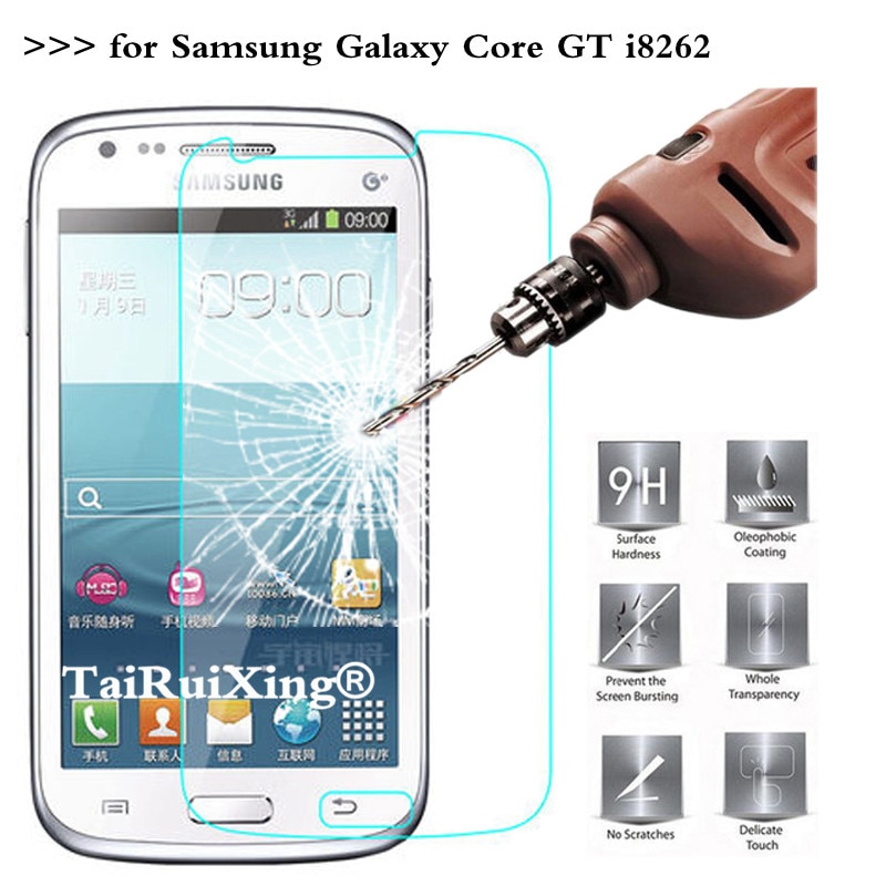 9 H 2.5D 0.26mm Gehard Glas Screen Protector Voor Samsung Galaxy Core GT-i8262 i8260 Beschermfolie Voor Samsung GT-i8262