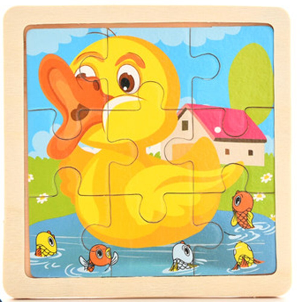 Giocattoli per bambini puzzle in legno puzzle 3D in legno animali da cartone animato per bambini/puzzle di trasporto giocattoli educativi