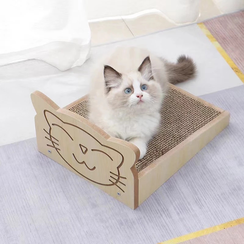Cat Scratch Board Cat Vertical Corrugated Paper Cats Toys Cats Grinding Claw Climbing Toy Accessories Pet Furniture Supplies
