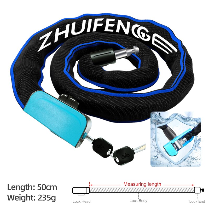 Xunting Bicycle Chain Lock Safety Metal Anti-theft Bicycle Chain Lock Waterproof and Rust-proof Chain Lock Bicycle Accessories: 2-65cm