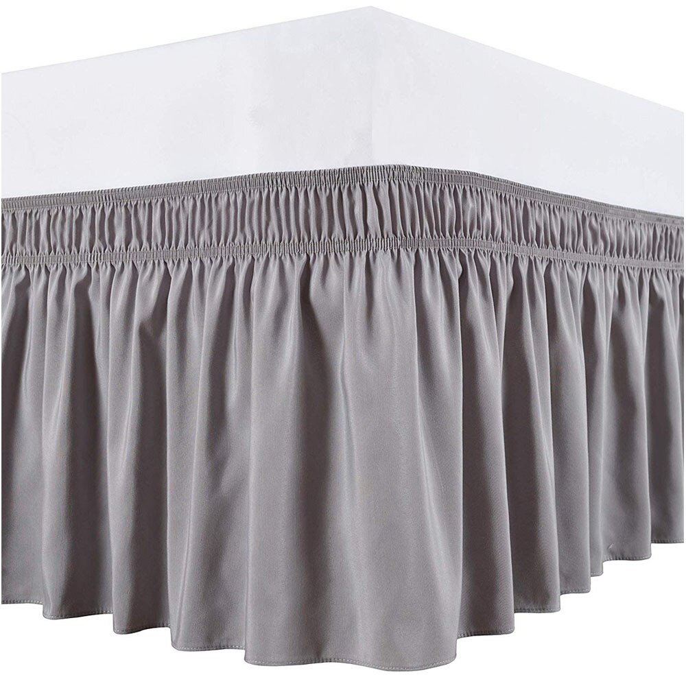 Hotel Bett Rock Wrap Um Elastische Bett Shirts Ohne Bett Oberfläche Twin /Full/Königin/König Größe 38cm Höhe für Wohnkultur Weiß: Gray / 180 x 200 x 38cm