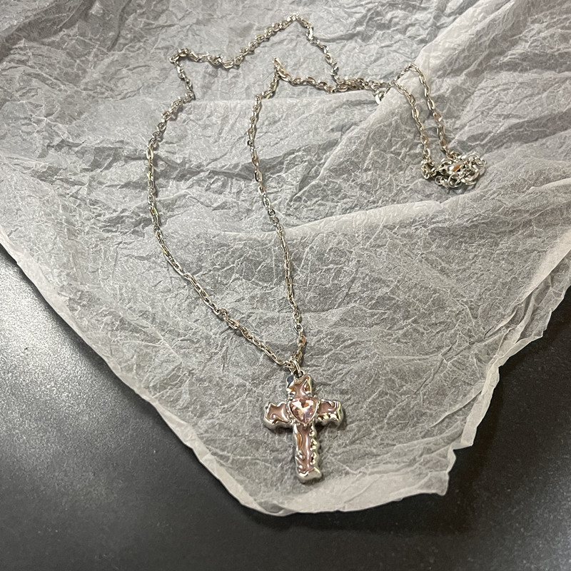 Collar de corazón de amor Y2k para mujer, Hip Hop, corazones rojos, colgantes rosas, collares, cadena de cuerda, Rave para niñas, joyería gótica