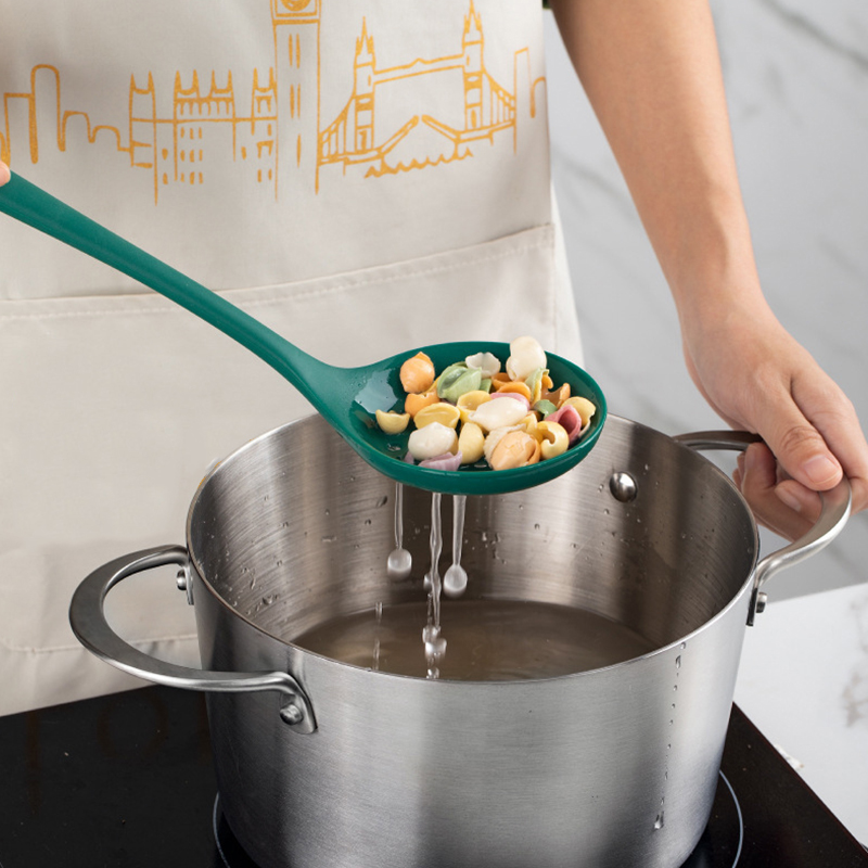 Long Handle Non-stick Kitchen Cookware Spatula Set Colander Spoon Safe Food Grade Silicone Spatula Kitchenware Kitchen Gadgets