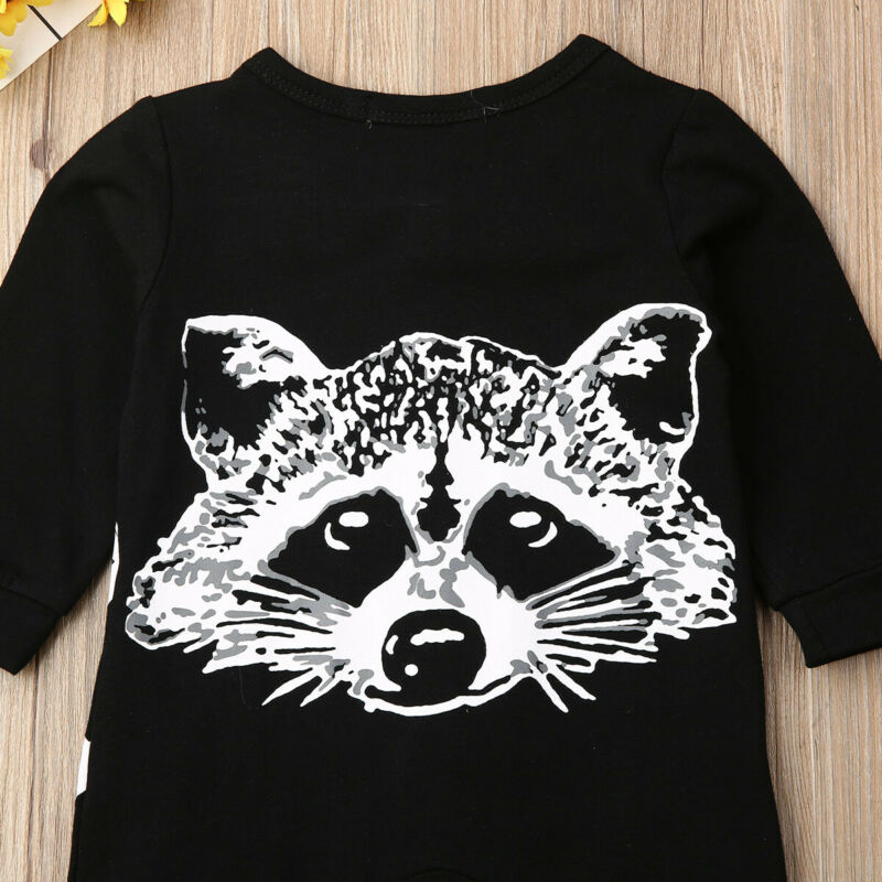 2019 Primavera Outono Bebê Roupas Menino Animal Print Tampa Do Pé Da Criança Do Bebê Romper Macacão de Manga Longa Roupas Playsutits