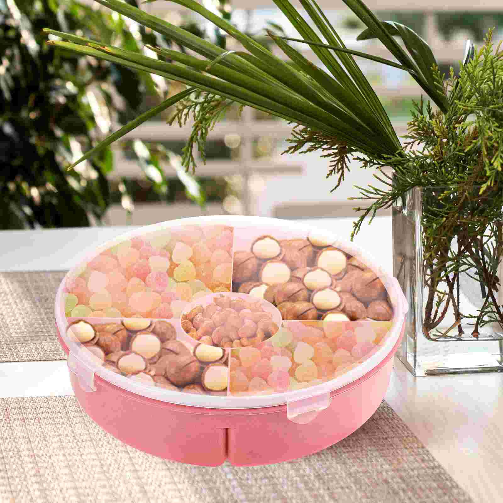 Dried Fruit Box with Lid Snack Storage Box Household Divided Fruit Box Fresh Preservation Box