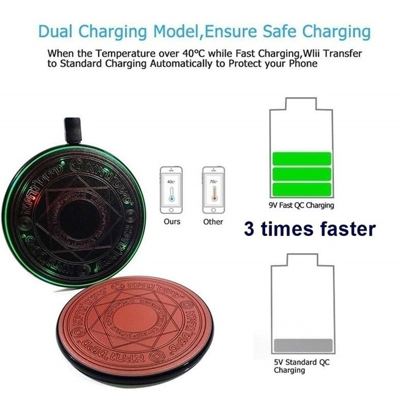 10W Wireless Charger Magic Circle for Iphone Samsung Xiaomi Wireless Mobile Phone Charger Fast Usb Pad Charging Dock