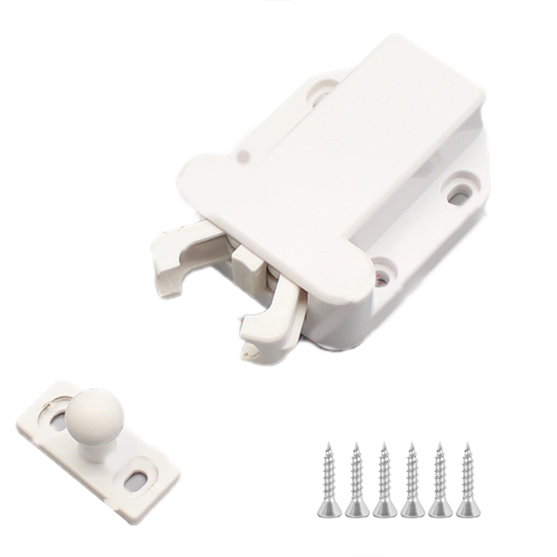 Serratura per armadio senza maniglie per ante mobili senza maniglie premere: bianca