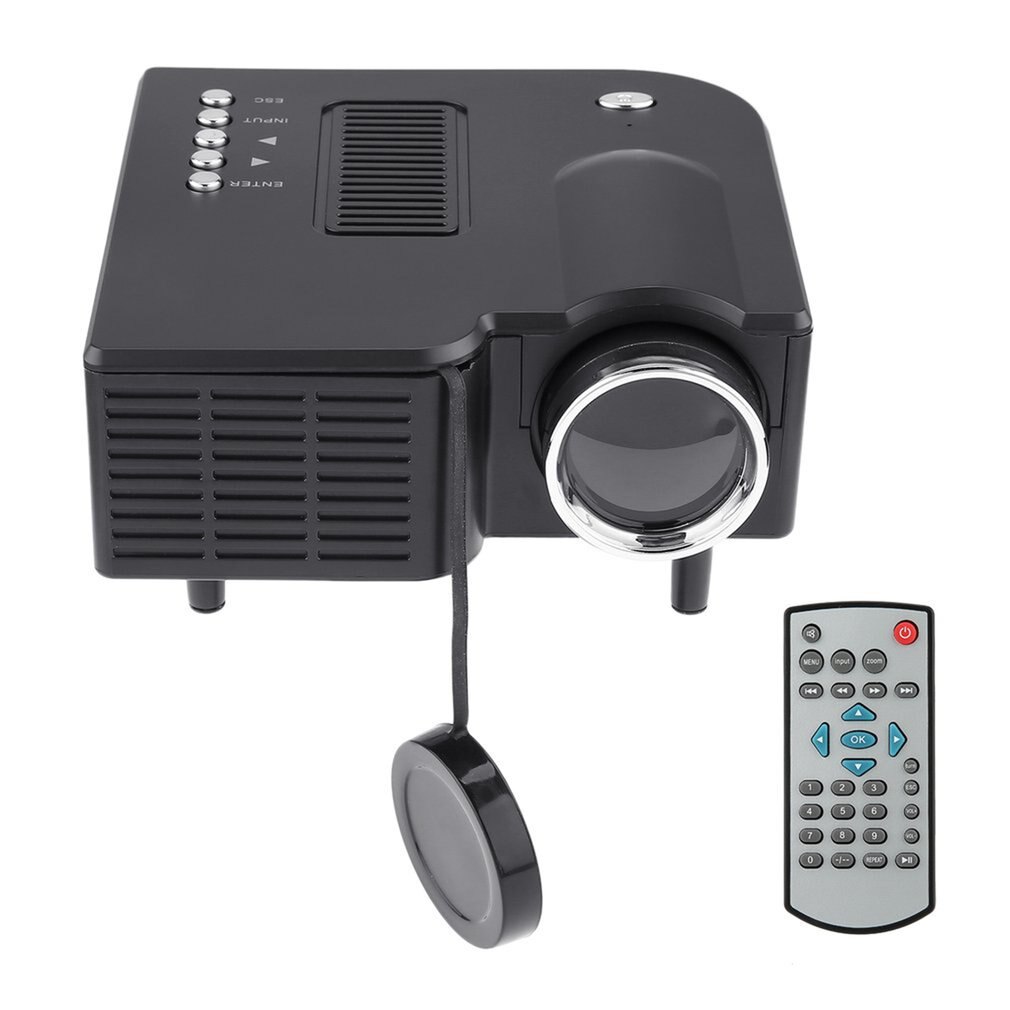 UC28 Mini proyector HD Home 1080P portátil Home Theater con cable LED proyector LCD tecnología de visualización para sistema de conferencias