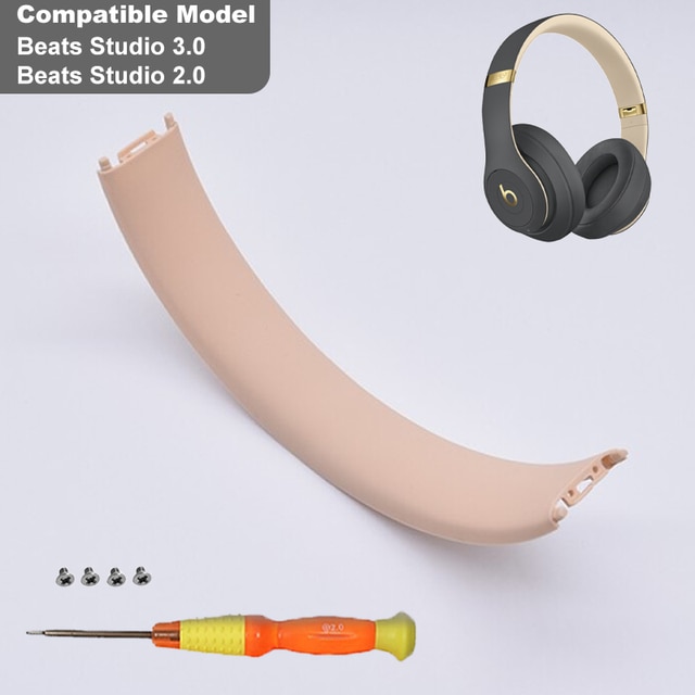 KUTOU Bandeau Tampon Compatible Pour Beats Studio 3 Coussinet D&#39;arceau Studio 2 Remplacement Bandeau Supérieur Pad Pour Studio3 Casque: Golden