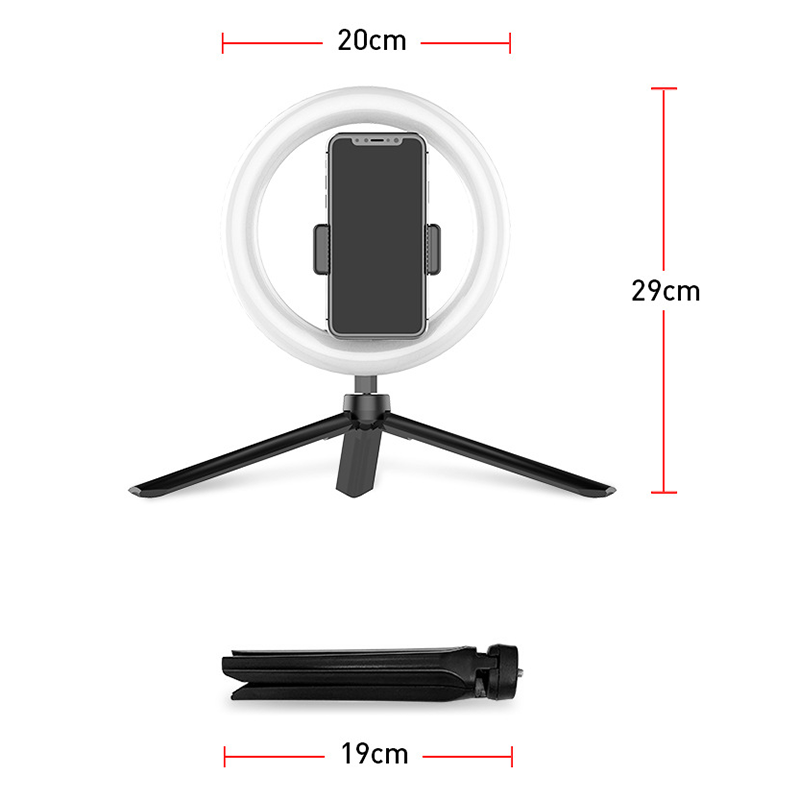 Voor Smartphone Make-Up Telefoon 1 Set Fotografie Foto Led Ring Lamp Flash Light 8 Inch 150 Cm Vullen Ring Licht met Statief Mayitr