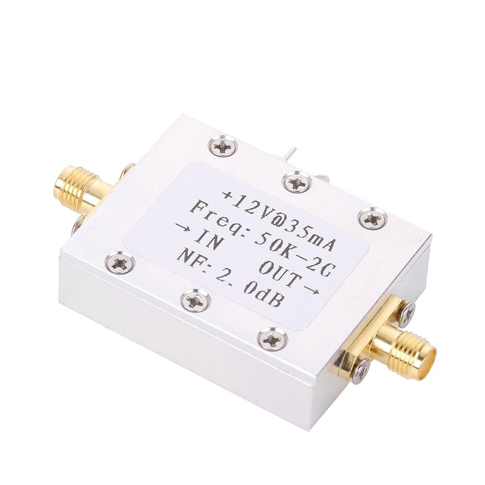 RF Amplifier Signal Receiver 50K-2GHZ Low Noise Amplifier RF Amplifier Broadband Low Noise Amplifier LNA Gain 31DB Gain