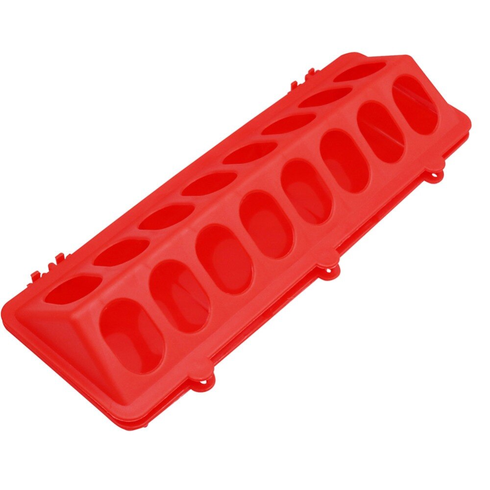 1 pcs Double Sided Trough Poultry Bird Pigeon Trough Feeding Supplies 16 Round Holes On Both Sides 300*100*43mm Plastic Material