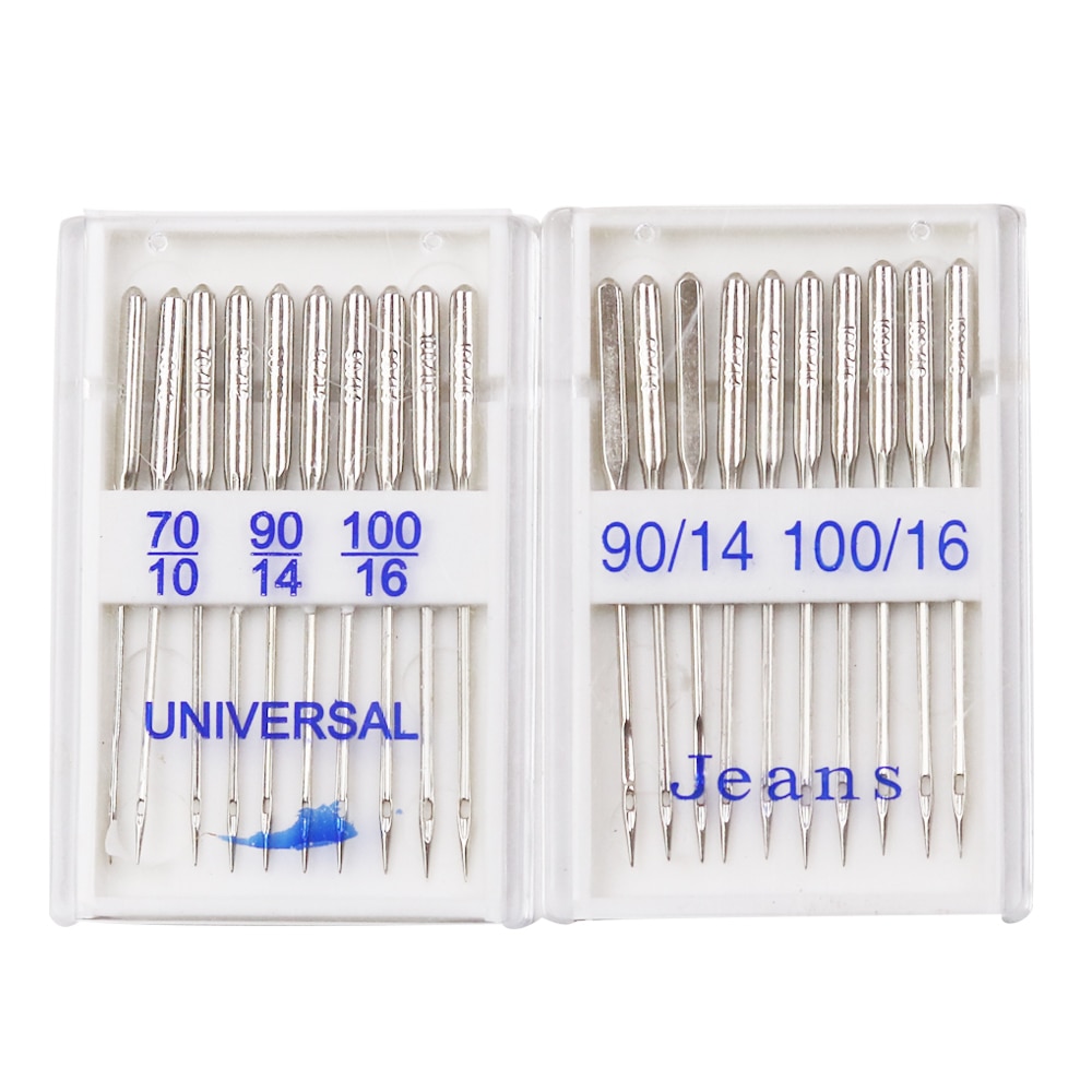D&amp;D Sewing Kits 20Pcs Mixed Size Jeans Universal Sewing Machine Needles &amp; Needle Threader DIY Sewing Accessories