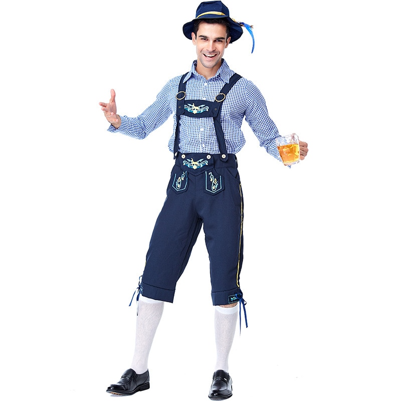 Traje de bávaro Oktoberfest hombres alemanes cerveza Wench disfraces mujeres fantasía cerveza camarero de Cosplay traje para la pareja