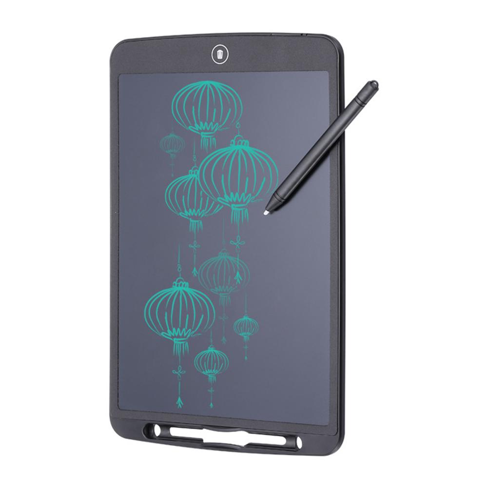 Tablet eletrônico de 12 polegadas, tablet eletrônico lcd com antiqueda para escrita e desenho, placa de notas para criança