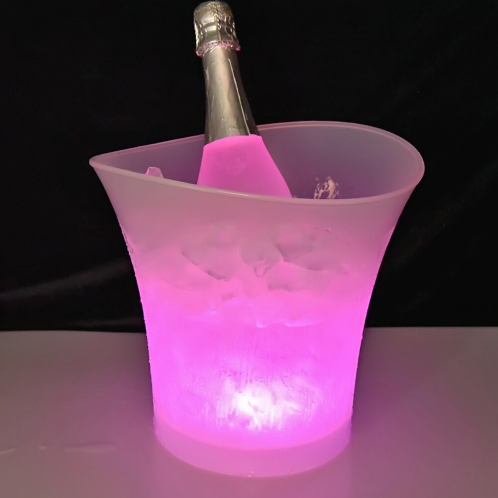 5L 6 Colors LED Ice Bucket Light Up Champagne Beer Bucket Holder Bars Nightclubs Bars Night Party Wine Drink Beer Juice Buckets