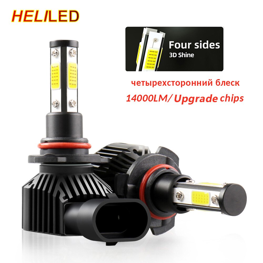 Heliled 2Pcs 14000LM H7 H11 Led Koplamp Lamp 360 Graden Led H8 H9 9005 HB3 9006 HB4 Auto koplamp 6000K Mistlamp 6000K