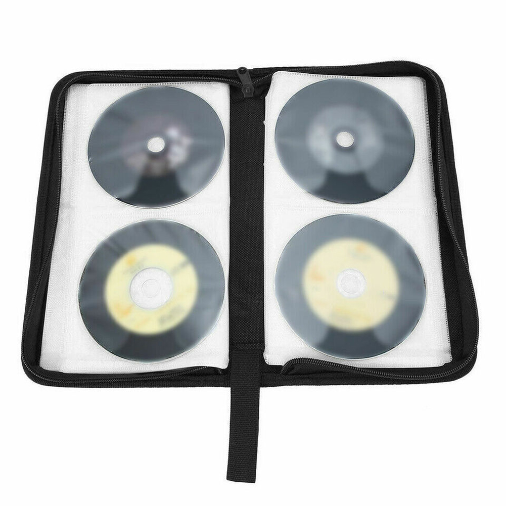 80 Disc CD Aufbewahrung tasche CD/DVD Disc Trage tasche Handtasche mit Reiß verschluss Doppelseite Album Aufbewahrung halter Home Car CD DVD Organizer Box