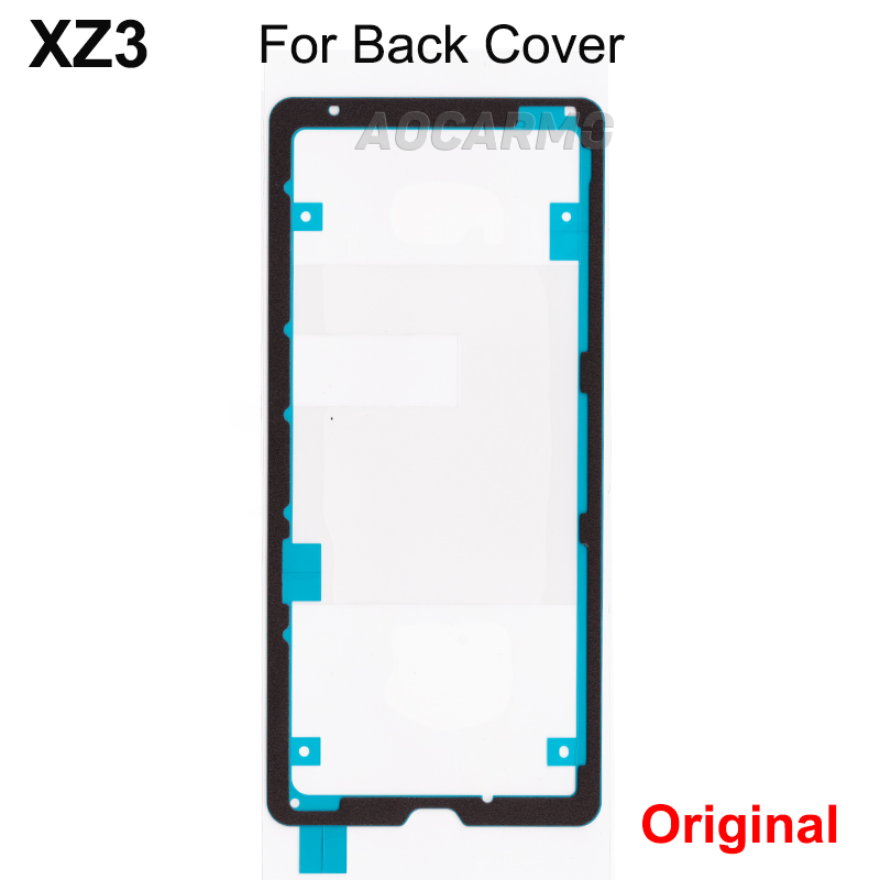 Aocarmo For SONY Xperia XZ3 H9493 Front LCD Display Waterproof Adhesive Back Door Battery Cover Sticker Glue Replacement 6.0&quot;: For Back  Original