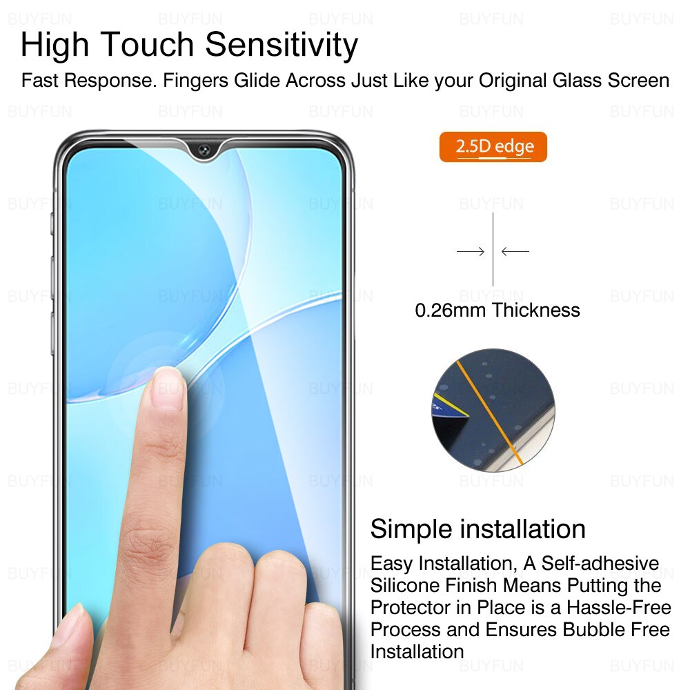 2x Displayschutzfolie für OPPO A16, A15s, A15 - 10D Panzerglas - Vollständig Abdeckend HD Klar