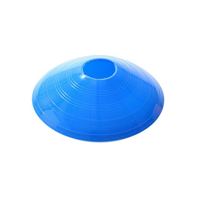 10pcs/set Soccer Training Sign Flat Pressure Resistant Cones Marker Discs Bucket Marker PE Football Training: Blue
