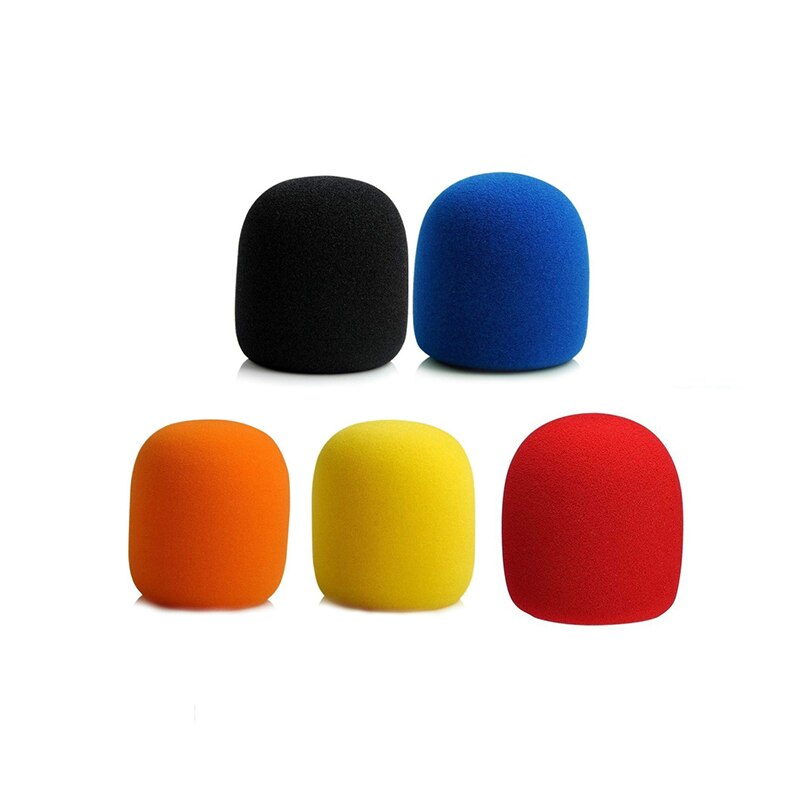 5 Stks/partij Microfoon Foam Mic Cover Spons Professionele Studio Voorruit Beschermende Grill Shield Soft Microfoon Cap Vervanging: GOLD