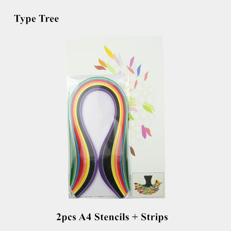 A4 Stencil Quilling Paper Art Paper Filigree Pattern Quilling Paper Template Origami Template Wall Art: Type Tree