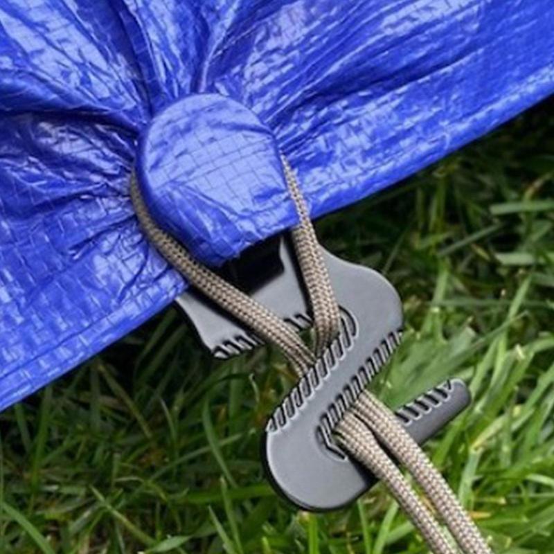 Presenningsfästen kraftiga kraftiga poolmarkisskydd bungee-lina klämma motstår stark vind presenningssäkringar för campingmarkiser