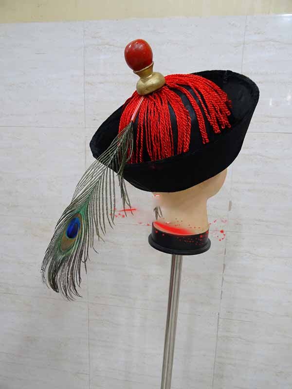 Ancient Official Hat Men Chinese Qing Dynasty Hat Headdress Hanfu Cosplay Prop Hat Chinese Traditiona Hat Black Red For Men