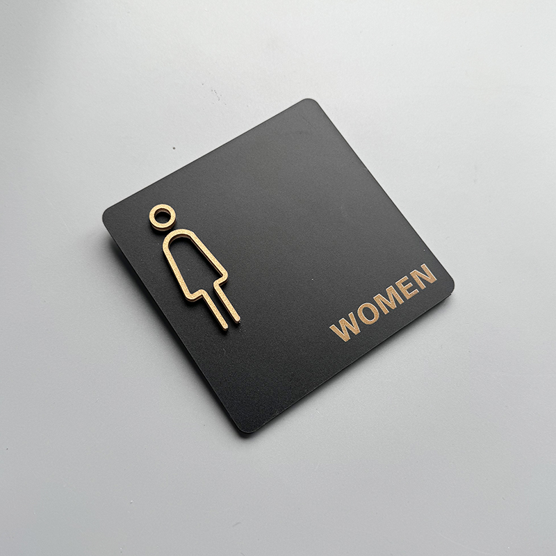 Washroom Signage Men's and Women's Bathroom Signage Acrylic Public Toilet Door Signage Hotel Toilet Reminder Signs: 20x30cm / apple green