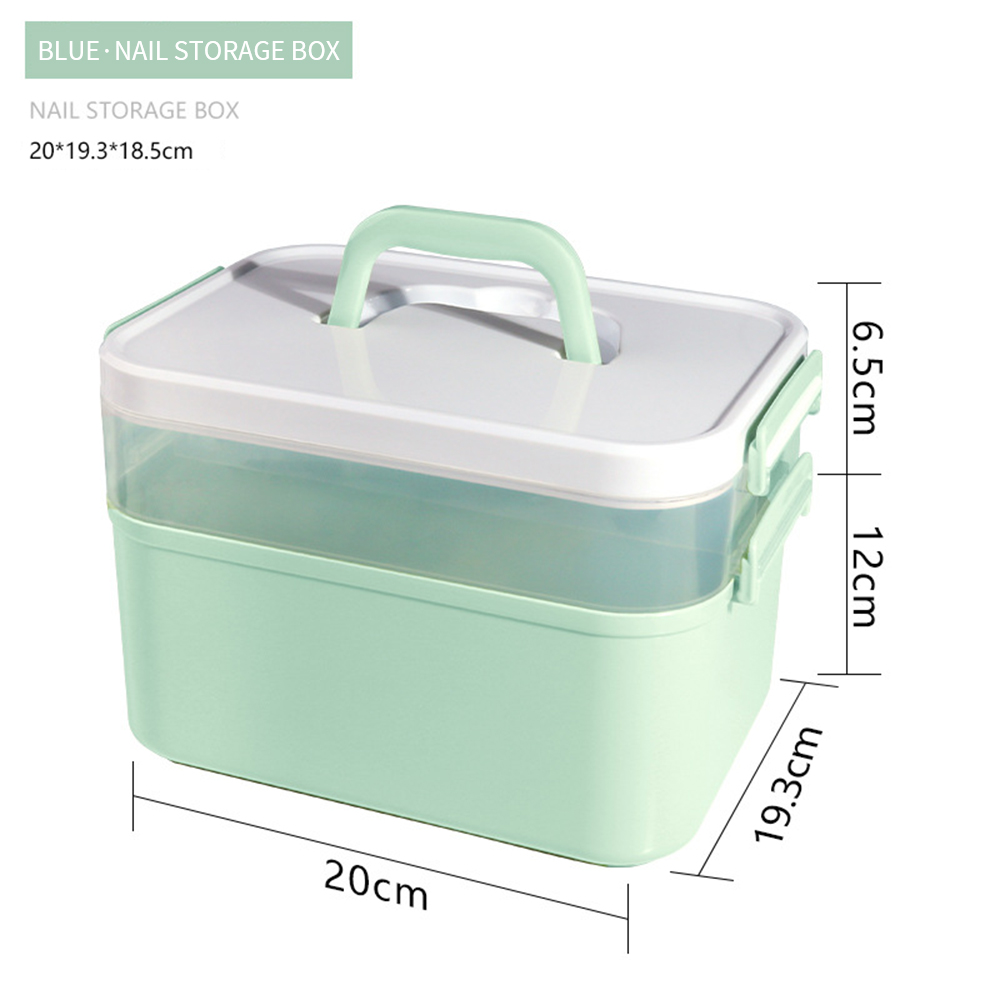 Boîte de rangement de bureau à main, étui à outils de manucure, conteneur en plastique, ciseaux, évaluation, bijoux, vernis à ongles, stylo,: plum