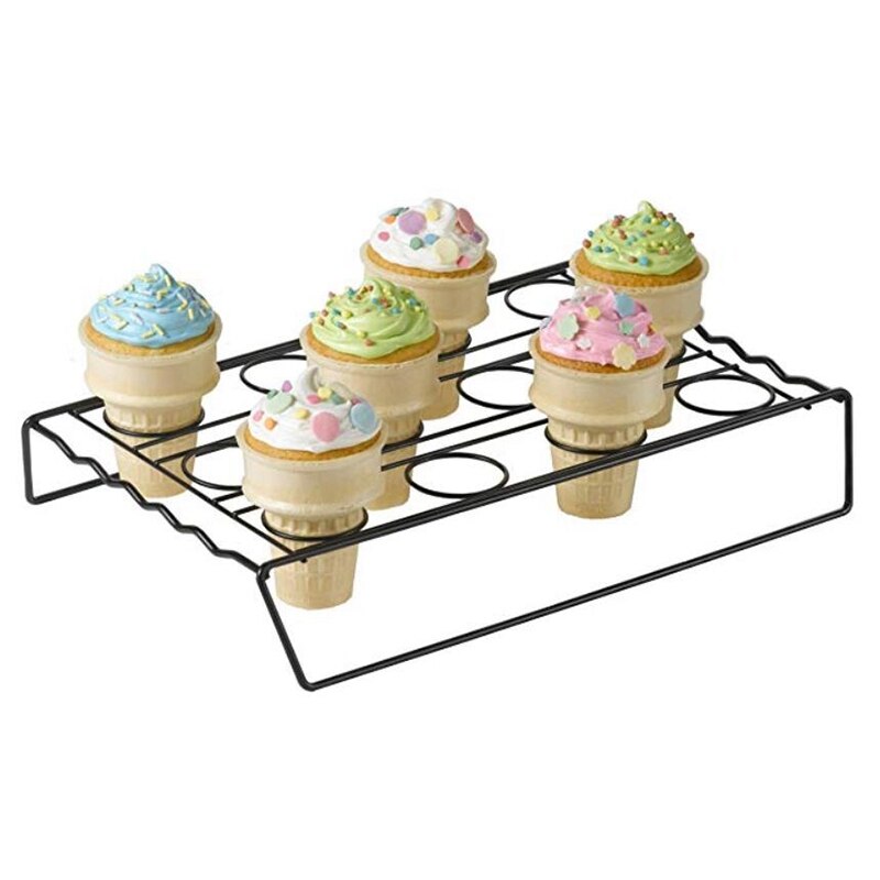 Ice Cream Cone Cupcake Baking Rack Self-Service DIY Ice Cream Display Storage Shelf