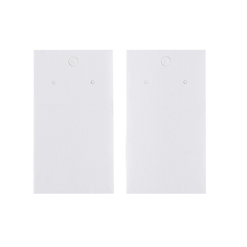 100 st vitt pappers örhängeskort med tre hål örhänge hängetikett smycken display packkort 90 x 50mm