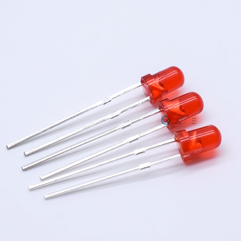 1000pcs/bag Czinelight Color Lens Emitting Light Bead 3mm Led Diode Red Yellow Blue Green Orange White