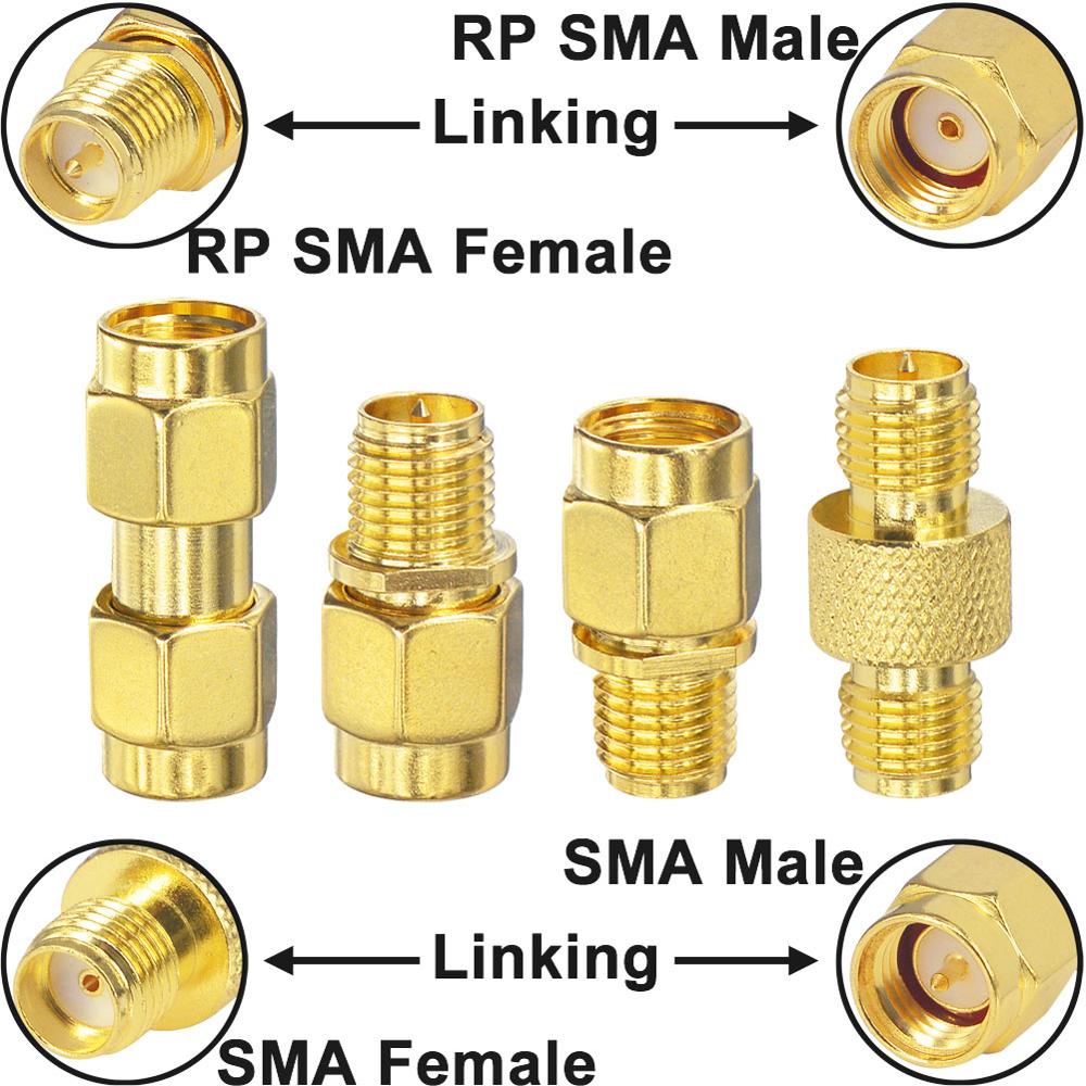 4 Type Sma Kits Connector Sma Male Female Naar Rp Sma Vrouwelijke Jack Coax Coupler Rf Coax Coax Adapter connector Kit