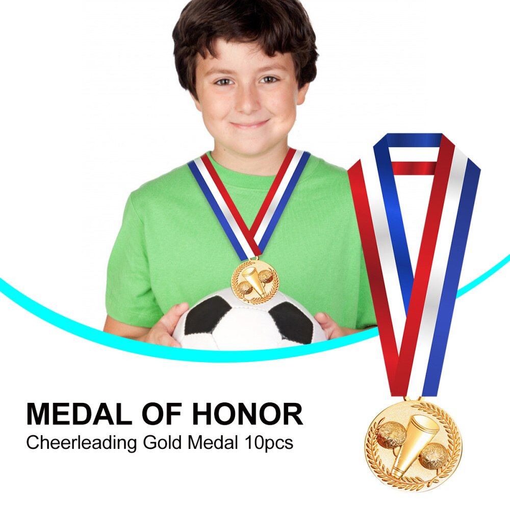 10 stk universelle holdbare prismedaljer metalmedaljer til akademisk konkurrence