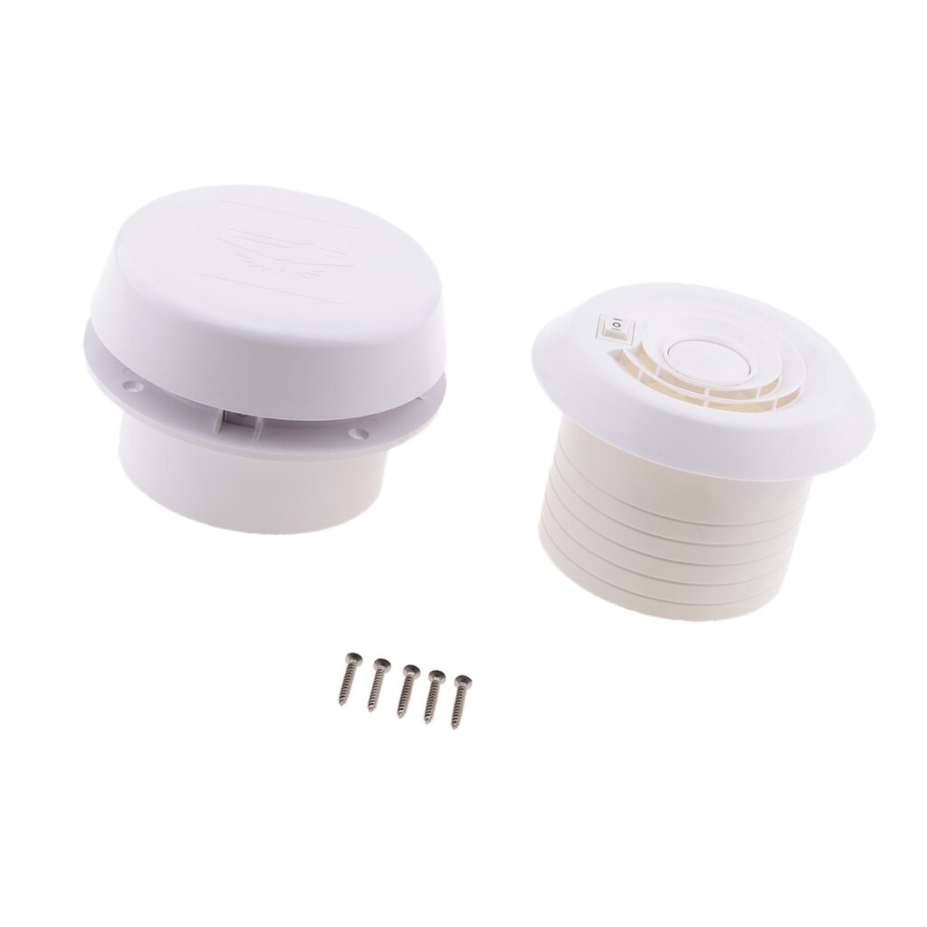 12V Mushroom RV Roof Vent Ventilation Fan Waterproof for Camper Trailer Motorhome Smoke Dome, White