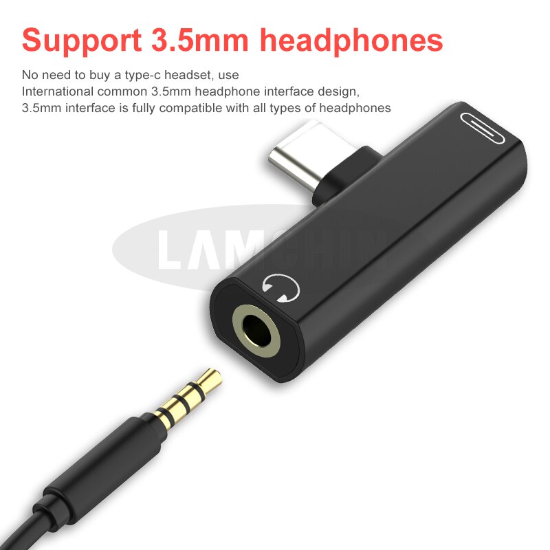 2 in 1 Mini Type C naar Aux Adapter Type C naar Type C Type-C naar 3.5mm Jack oortelefoon Kabel Usb C Aux Opladen Adapter Voor Huawei Sams