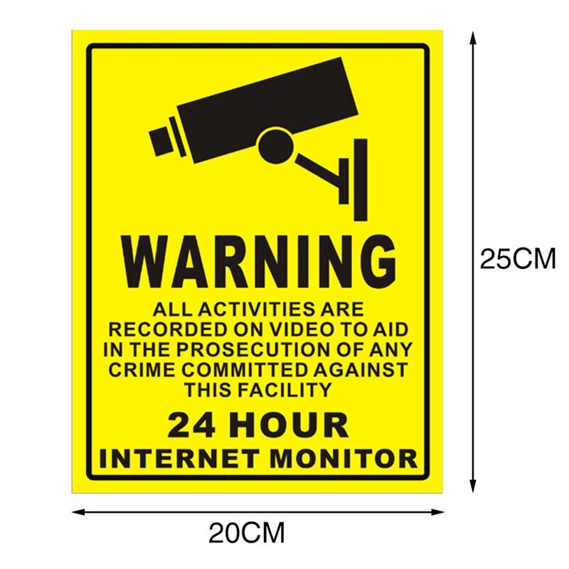 Waterproof Zonnebrandcrème Pvc Thuis Cctv Video Surveillance Security Sticker Camera Alarm Sticker Waarschuwingsticker Signs Home Security