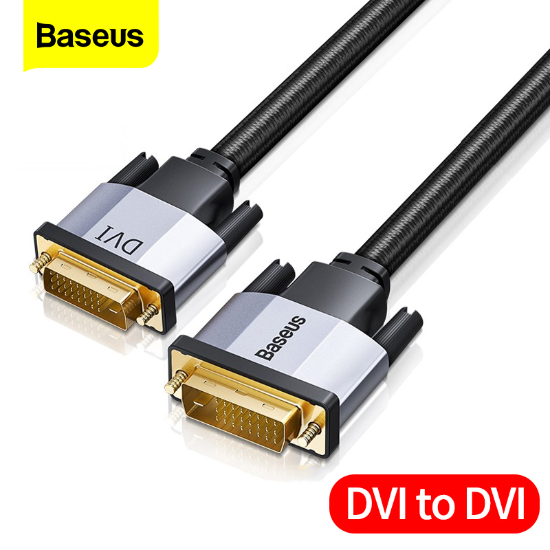 Baseus Dvi Naar Dvi Kabel Dual Link DVI-D Male Naar Male Dvi D 24 + 1 Video Kabel Voor Projector hdtv Pc Computer Adapter Dvi Draad Koord