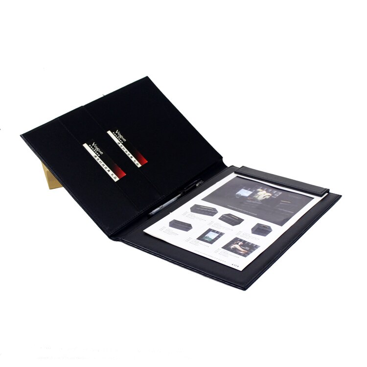 PU Multifunction A4 Business Padfolio Large Paper Clipboard Office Paper Files Organizer Desk Set
