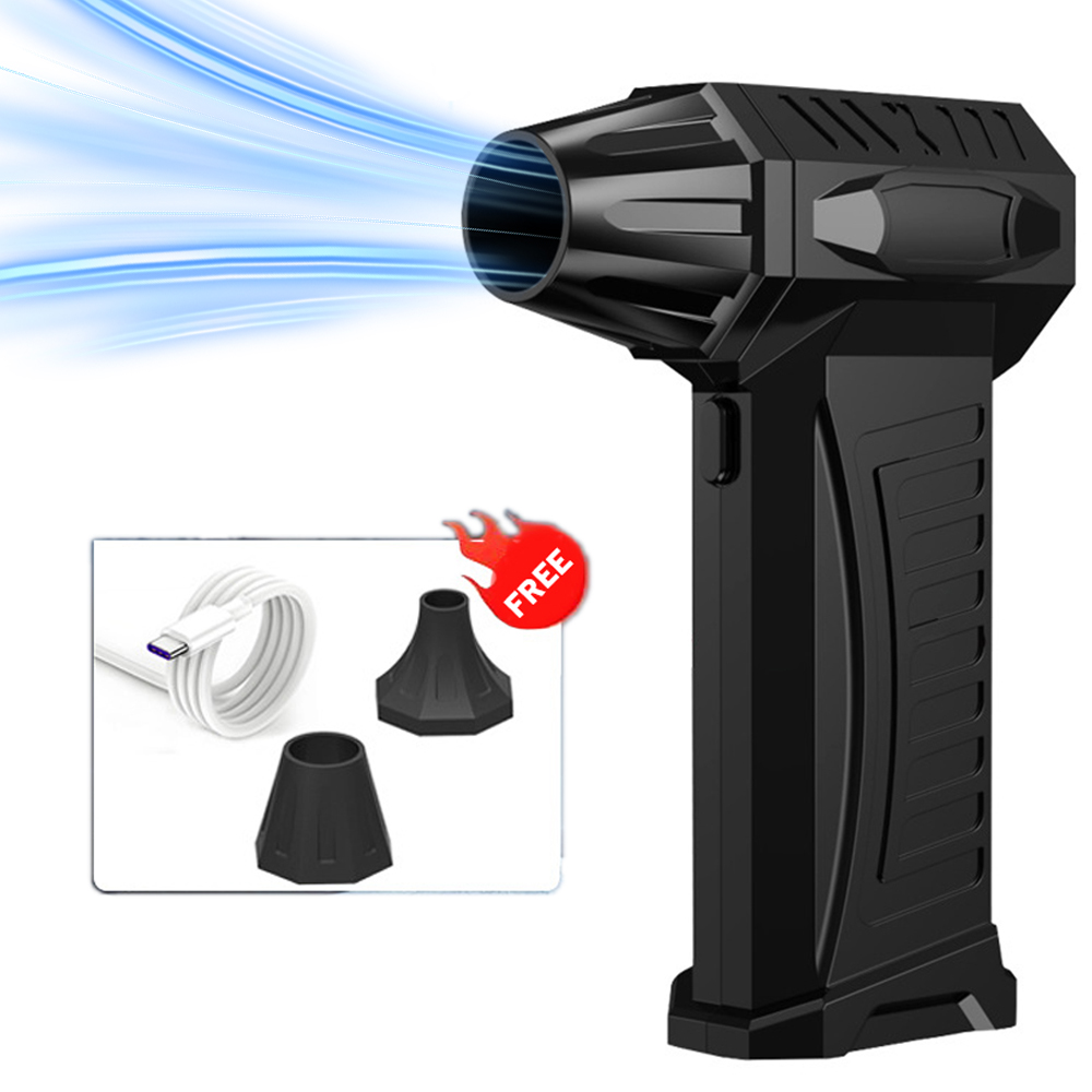 58 m/s Krachtige Jet Dry Blower 500000 RPM Hoge Snelheid Air Duster Multifunctionele Turbo Gewelddadige Fan 10000 mAh Borstelloze Stofzuiger: Bruin