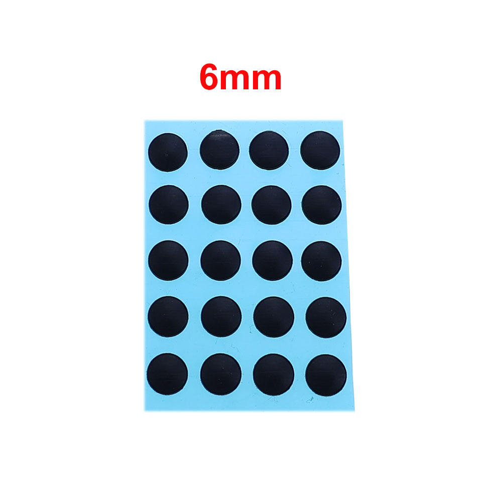 2Set 6mm 7mm diameter ICE Version Esports Mouse Skates Mouse Feet DIY Universal Dot Mouse Pad Antii-slip Mouse Feet Sticker: Dark Brown