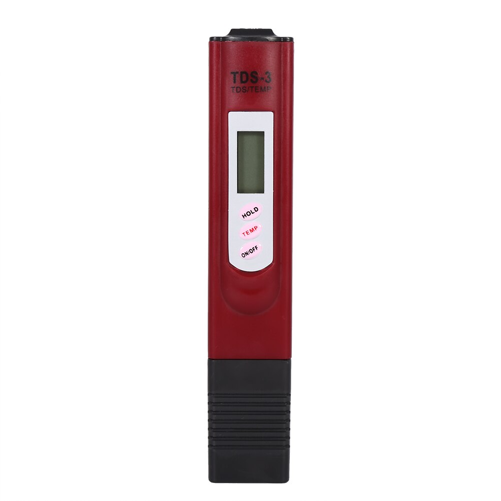 Filtre de pureté de stylo d'essai de de l'eau d'affichage à cristaux liquides de Digital testeur de mètre de TDS 0-9990 PPM de Temp purificateurs et filtres d'eau rouges