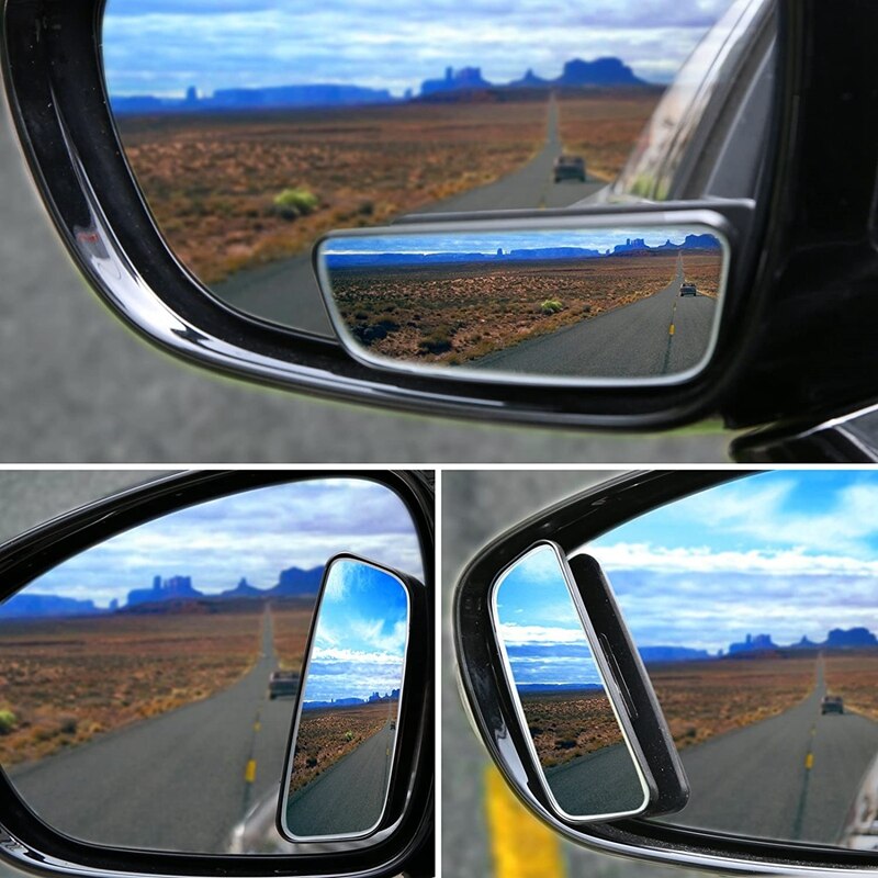 Car Rearview Mirror 360 Degree Adjustable Glass Car Rearview Mirror Auxiliary Wide-Angle Rearview Mirror