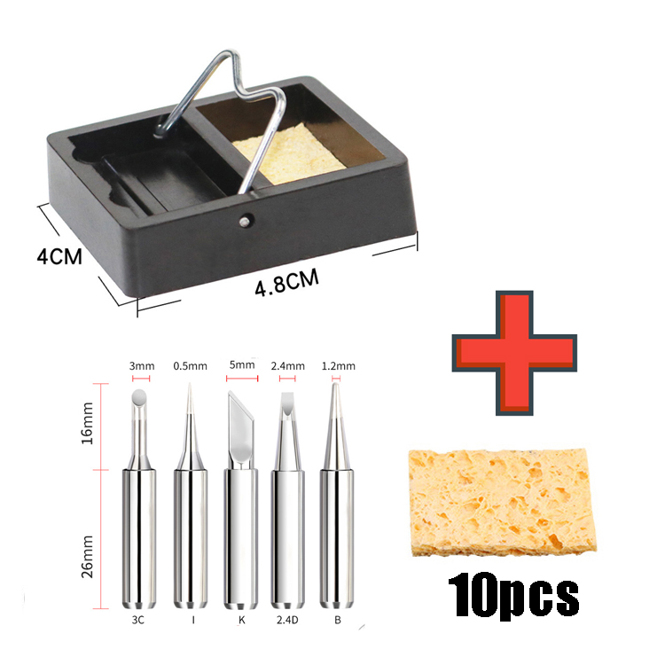 Supporto universale per saldatore elettrico con cuscinetti in spugna per pulizia saldatura Saldatura generica resistente alle alte temperatura: Blu