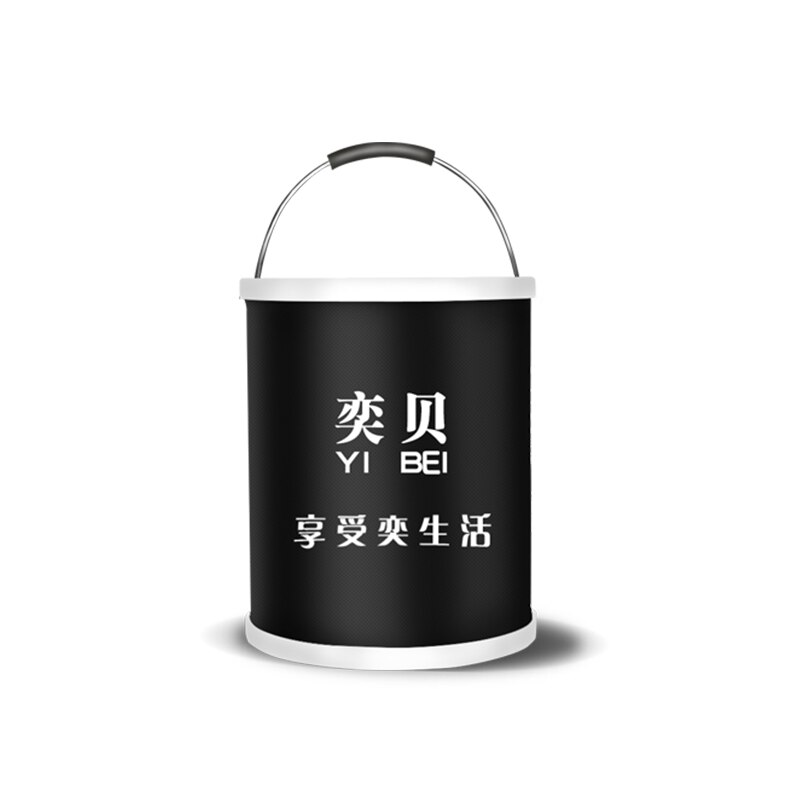 Car Wash Bucket Silicone for Fishing Folding BucketOutdoor Fishing Supplies Square 13L Bathroom Kitchen Camp Bucket: Black