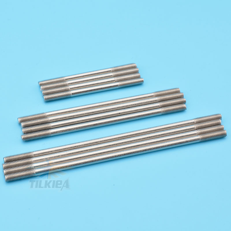 10pcs Stainless Steel Push Rods M3 L25/30/35/40/45/50/55/60/65/75/85/95/100/110/120/130/140mm Connecting Rods Thread Length 10mm